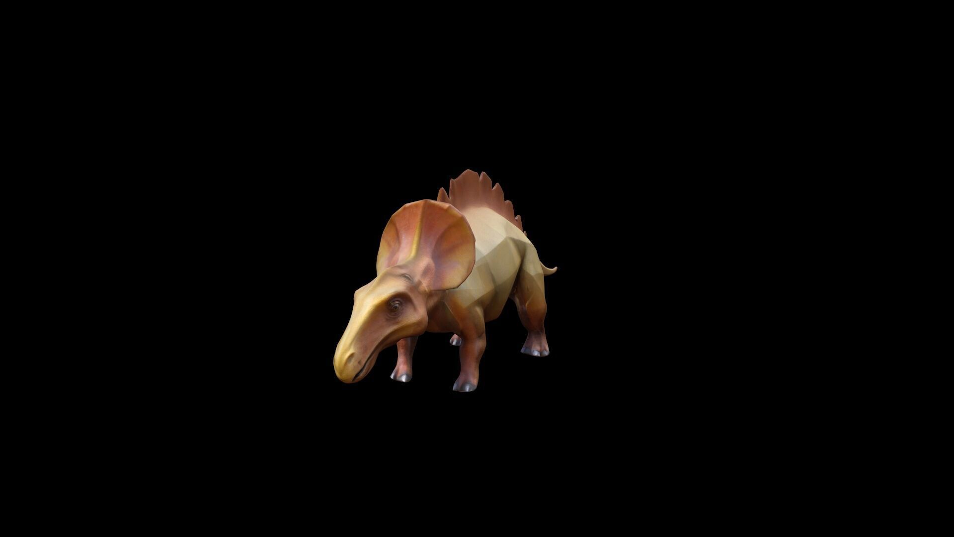 3d Render Parasaurolophus Was A Herbivorous Dinosaur 3D model_2