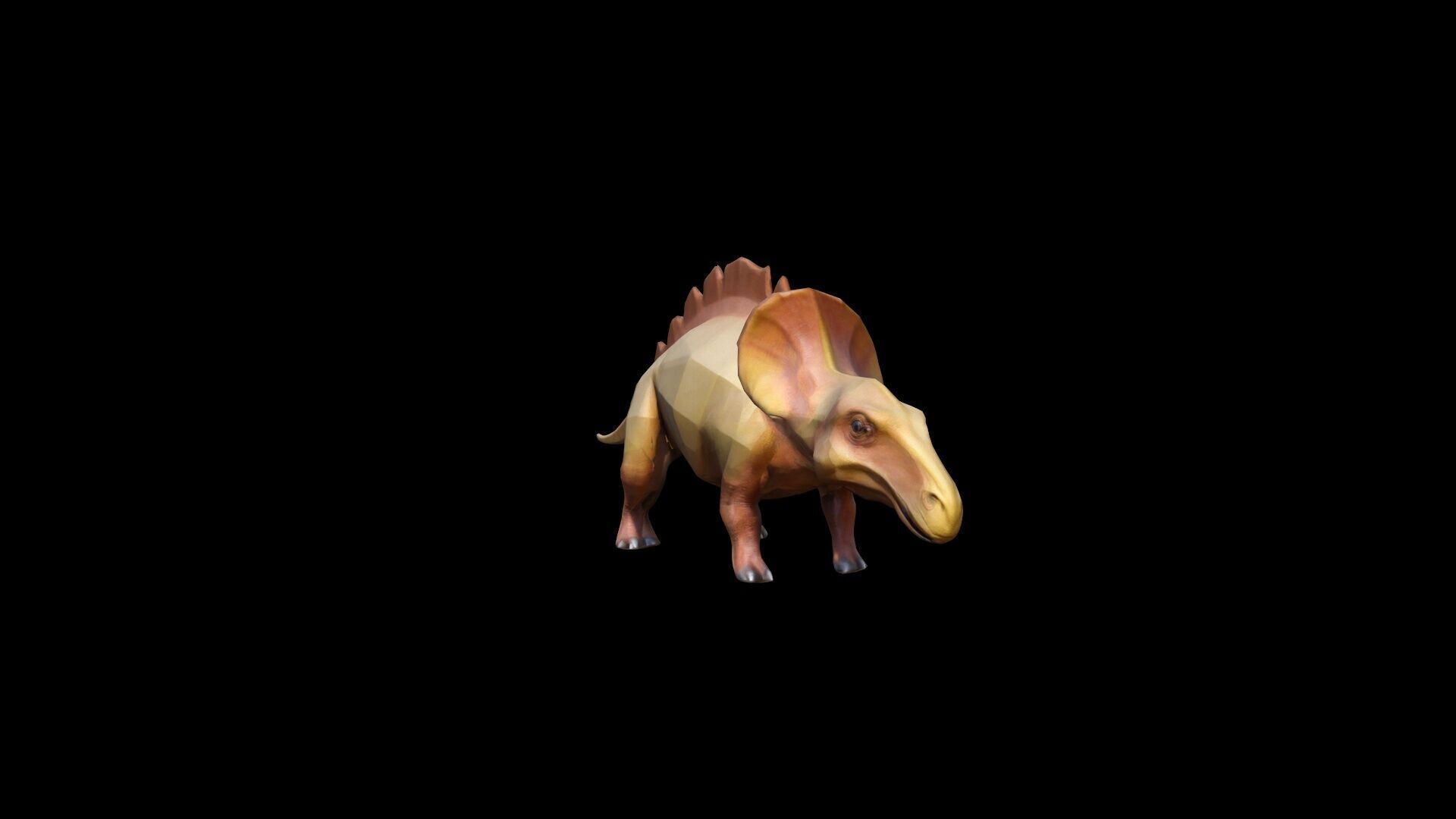 3d Render Parasaurolophus Was A Herbivorous Dinosaur 3D model_3