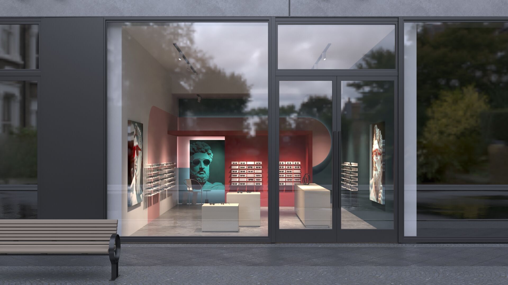 Interior Scene 10 - Glasses Shop 3D model 3D model_1