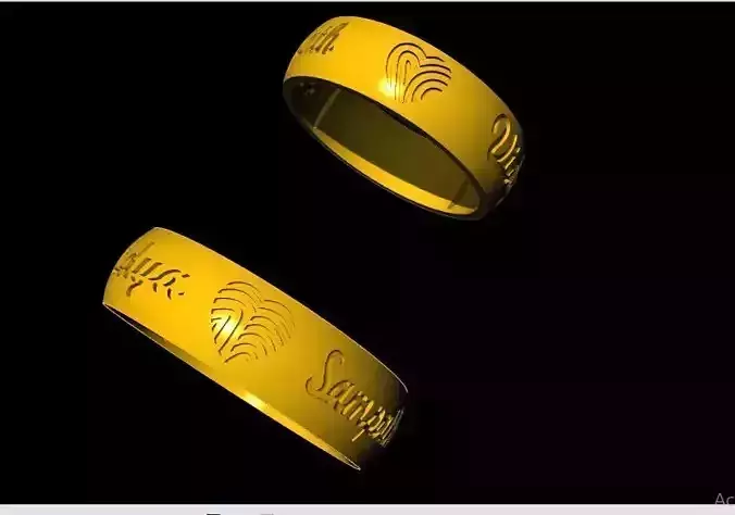 couple band ring 3dm file