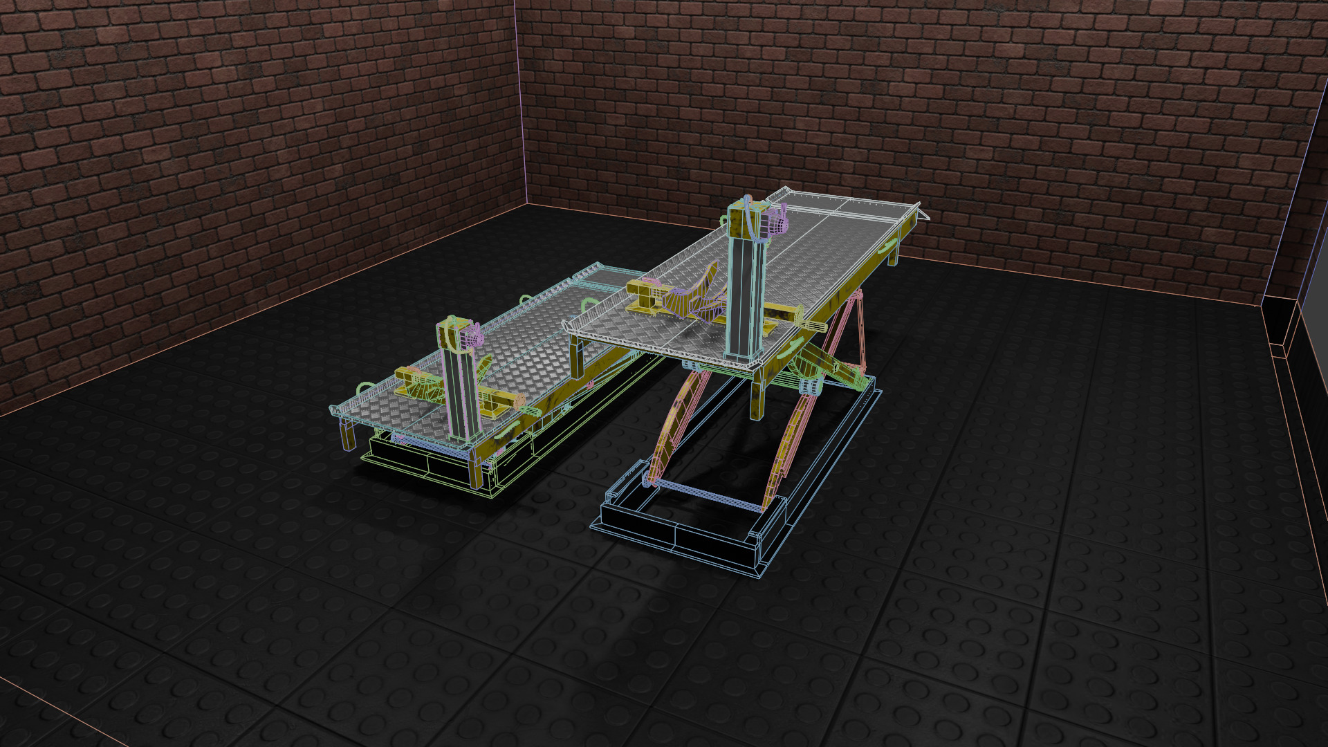  motorcycle lift Low-poly 3D model_5