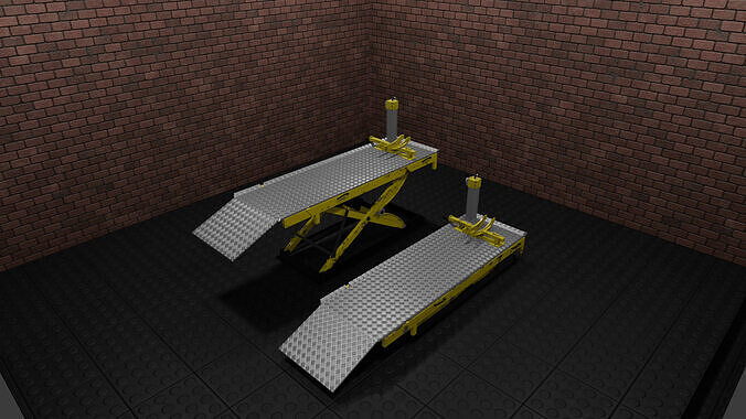  motorcycle lift Low-poly 3D model
