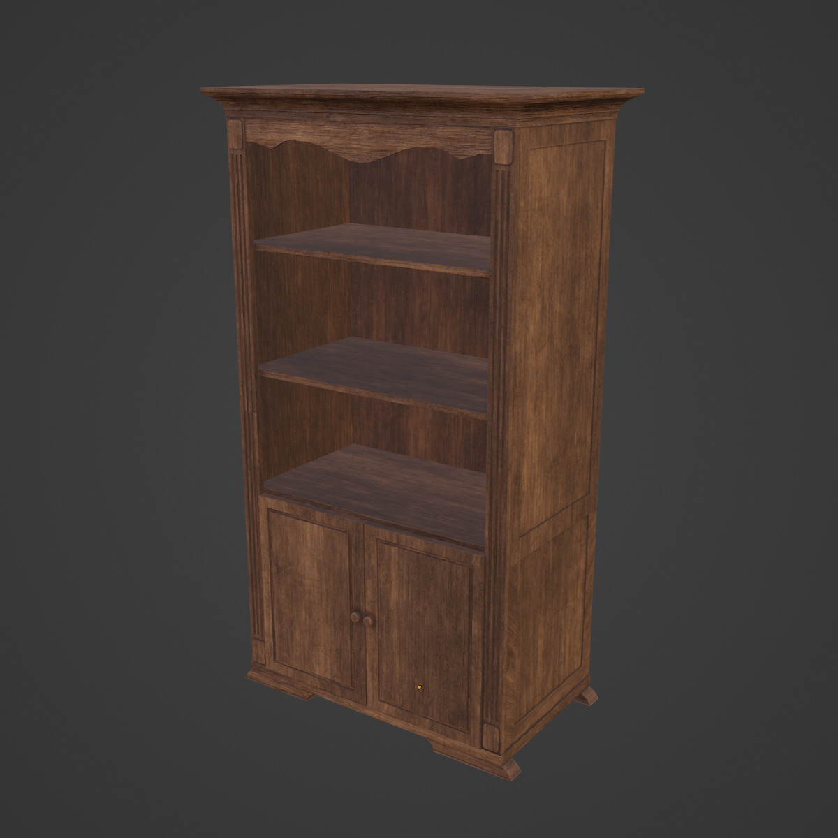 Antique Cupboard 05 Low-poly 3D model_6