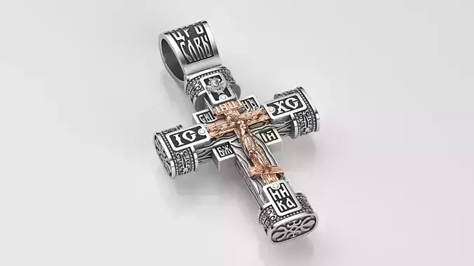 Ortodox cross 3D print model