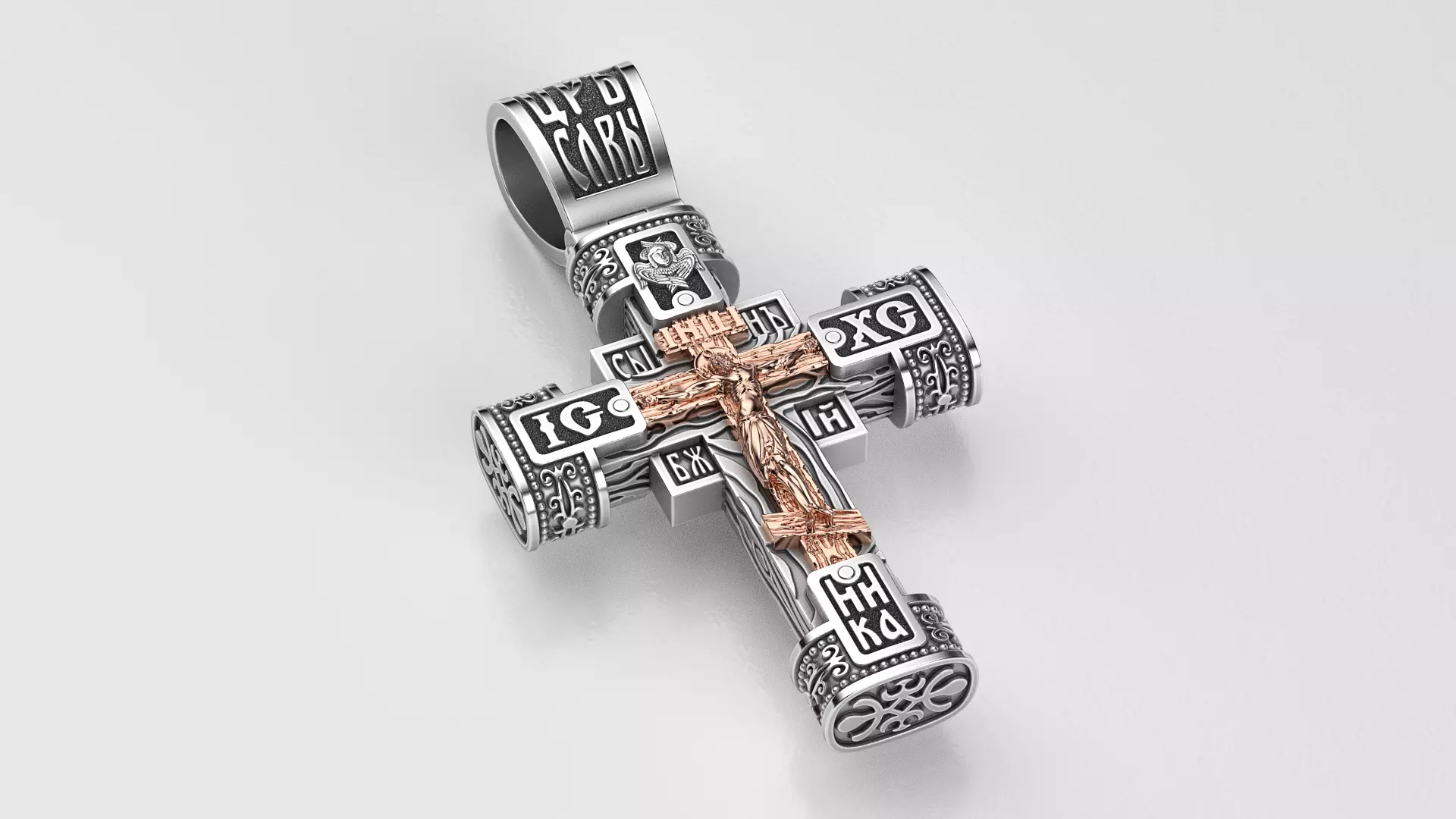 Ortodox cross 3D print model_0