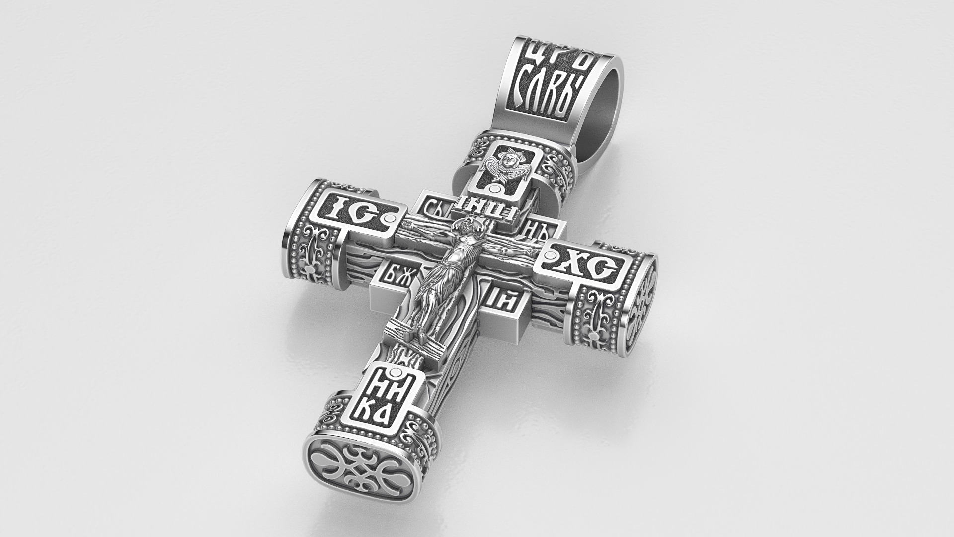 Ortodox cross 3D print model_6