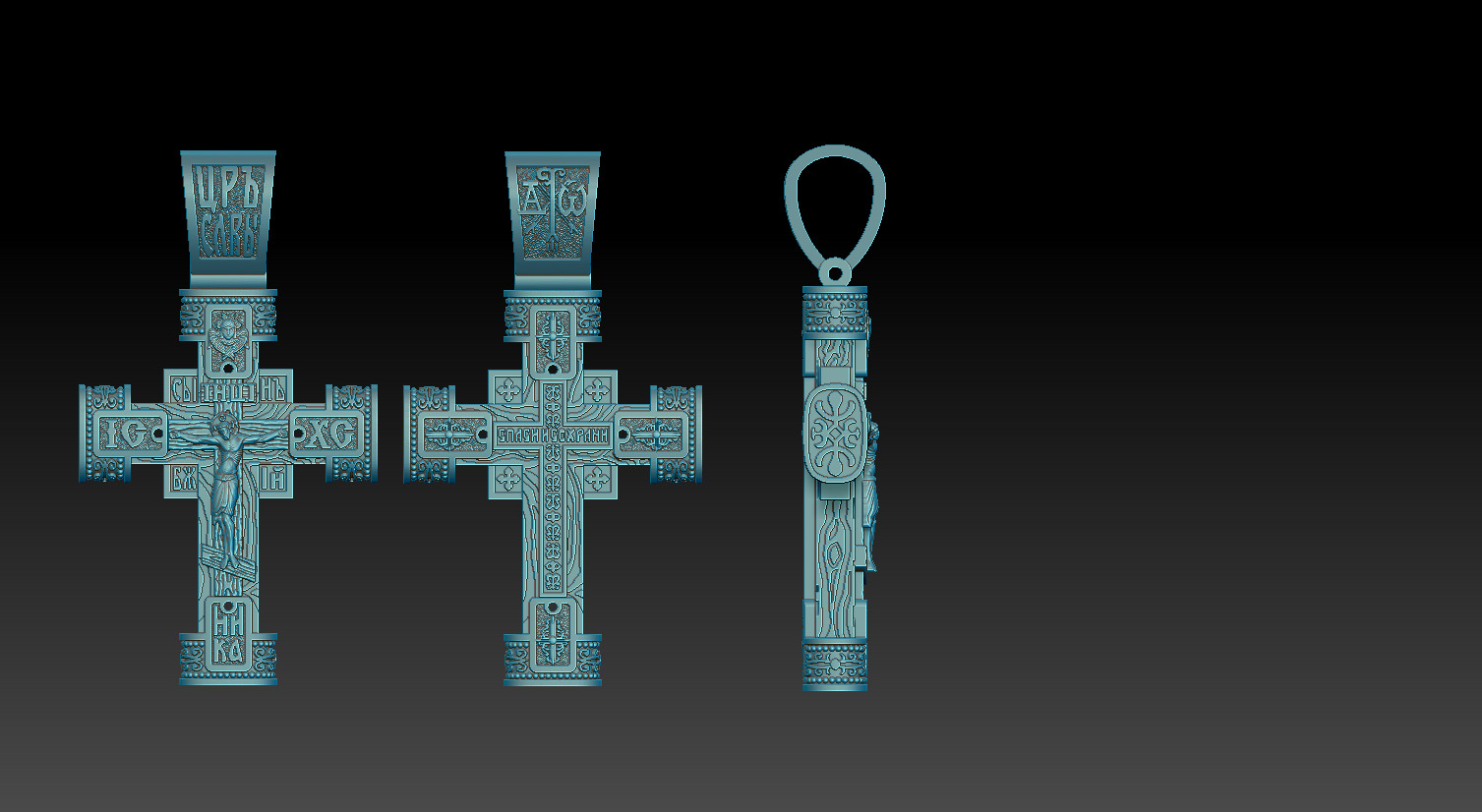 Ortodox cross 3D print model_18