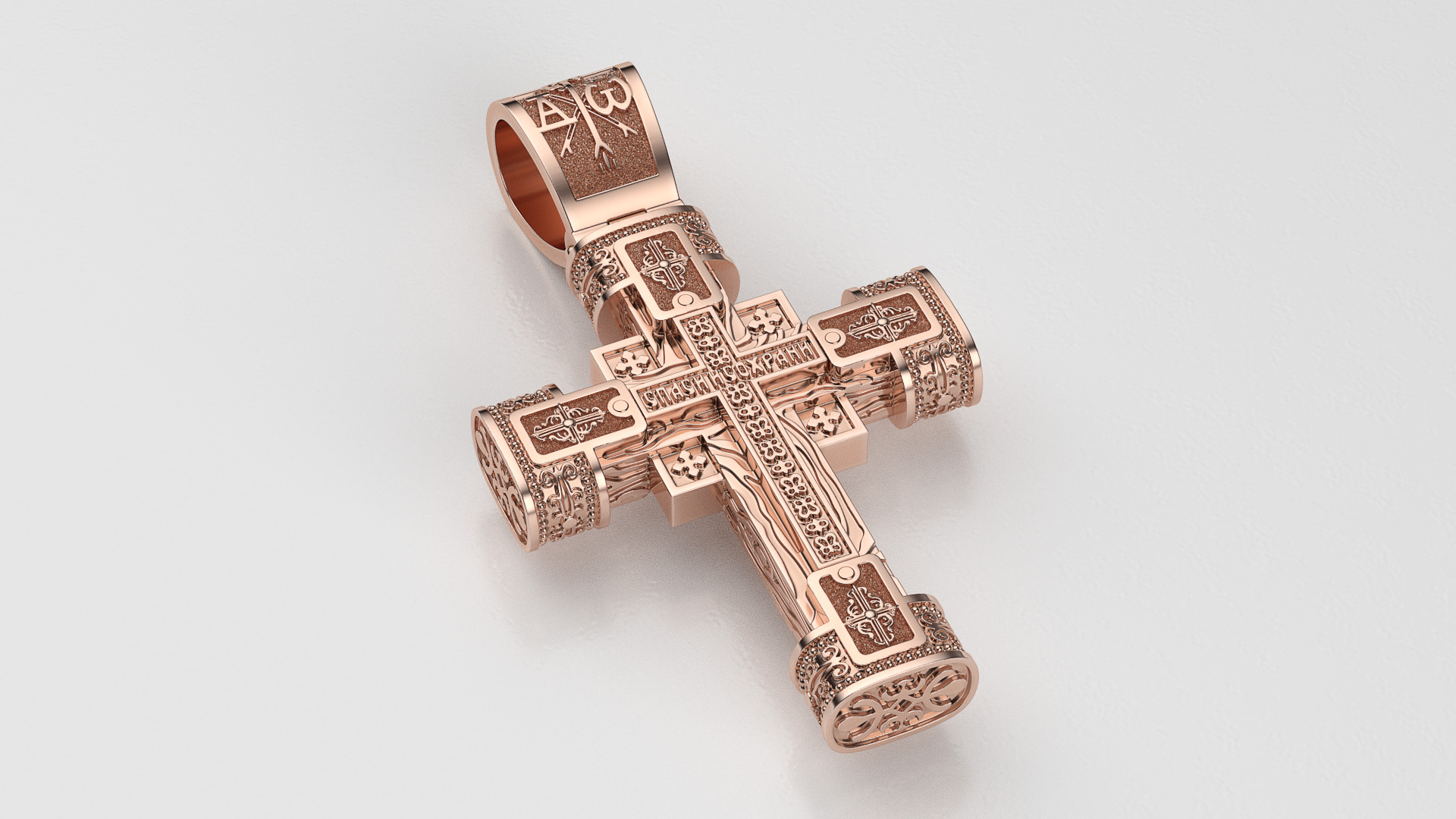 Ortodox cross 3D print model_3