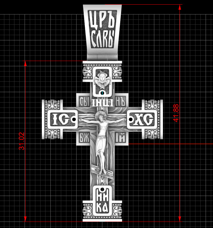 Ortodox cross 3D print model_14