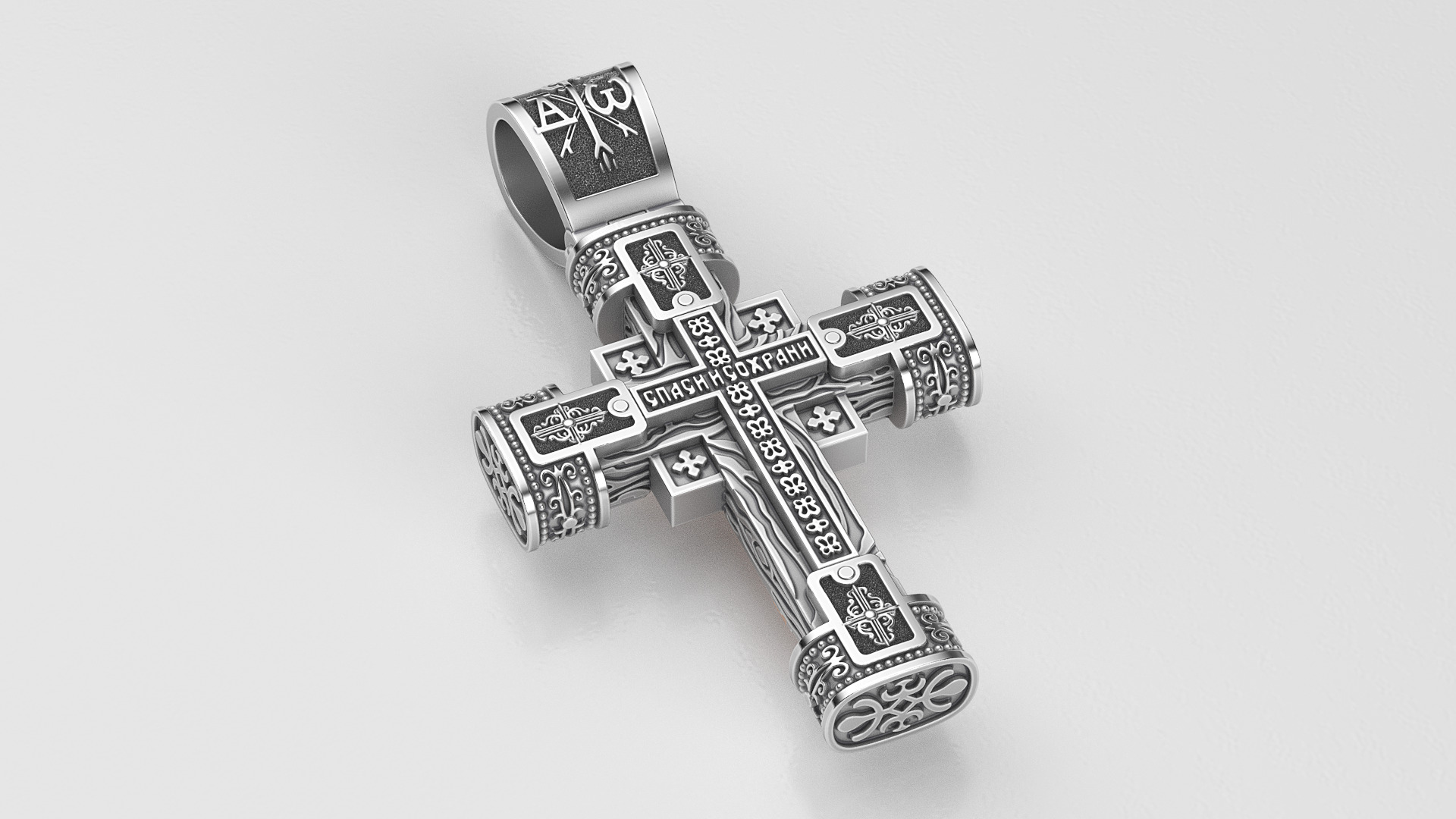 Ortodox cross 3D print model_1