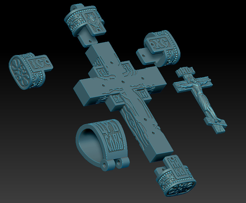 Ortodox cross 3D print model_19