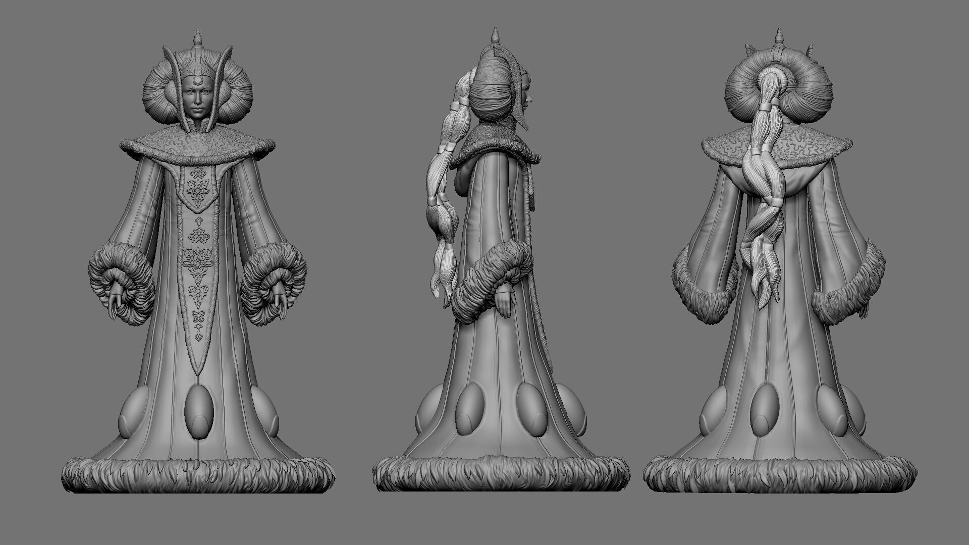 Natalie Portman - Queen- Padme Amidala  3D print model_1