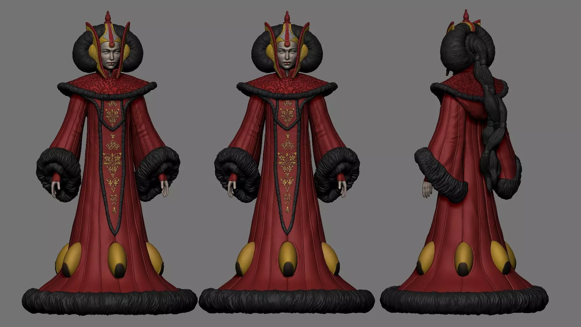 Natalie Portman - Queen- Padme Amidala  3D print model_0