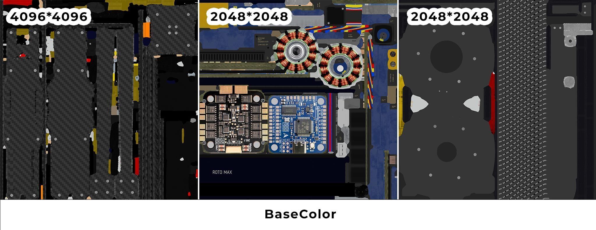 Combat FPV Drone  Kamikaze 7 Inches Low-poly 3D model_23
