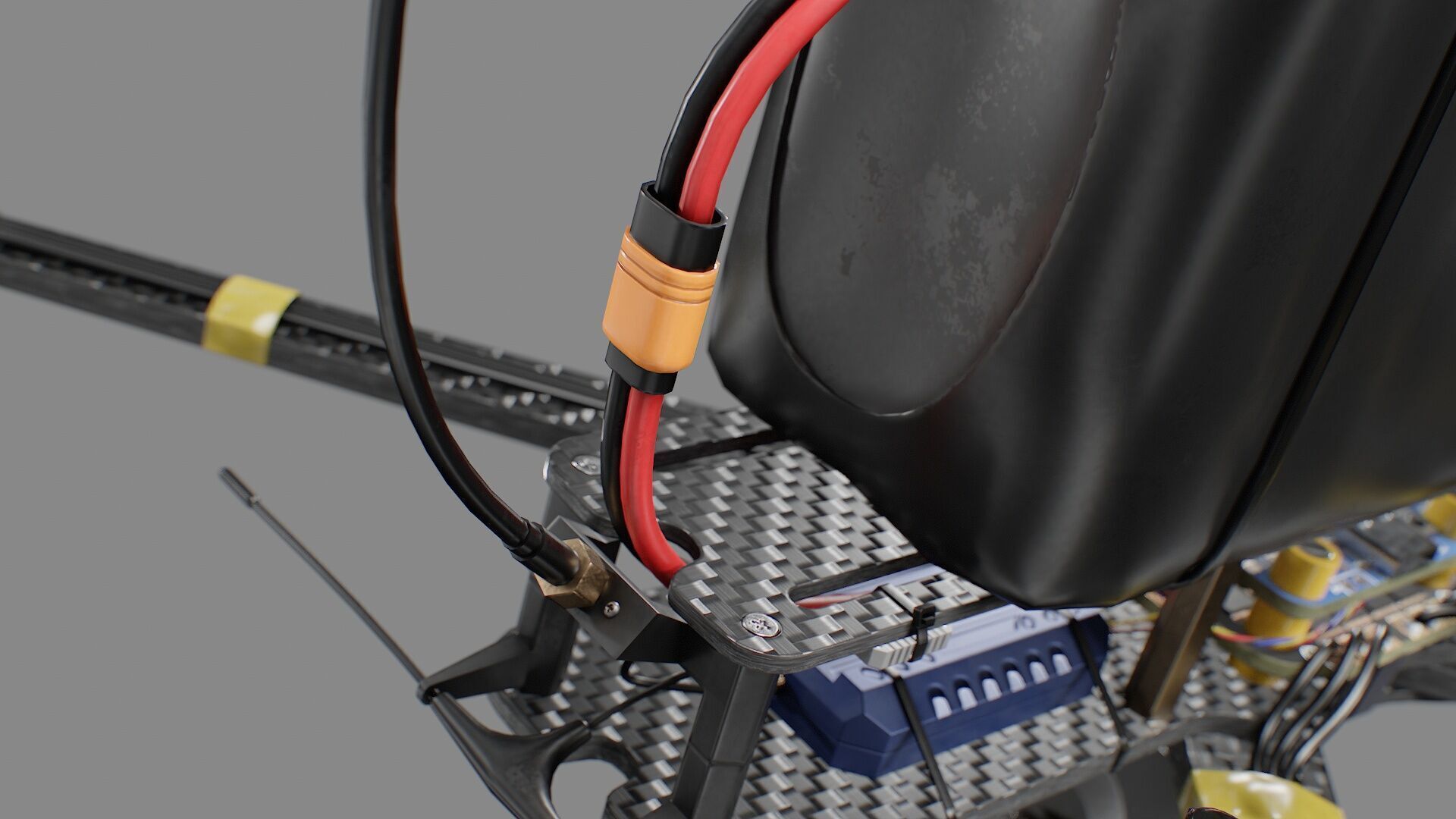 Combat FPV Drone  Kamikaze 7 Inches Low-poly 3D model_17