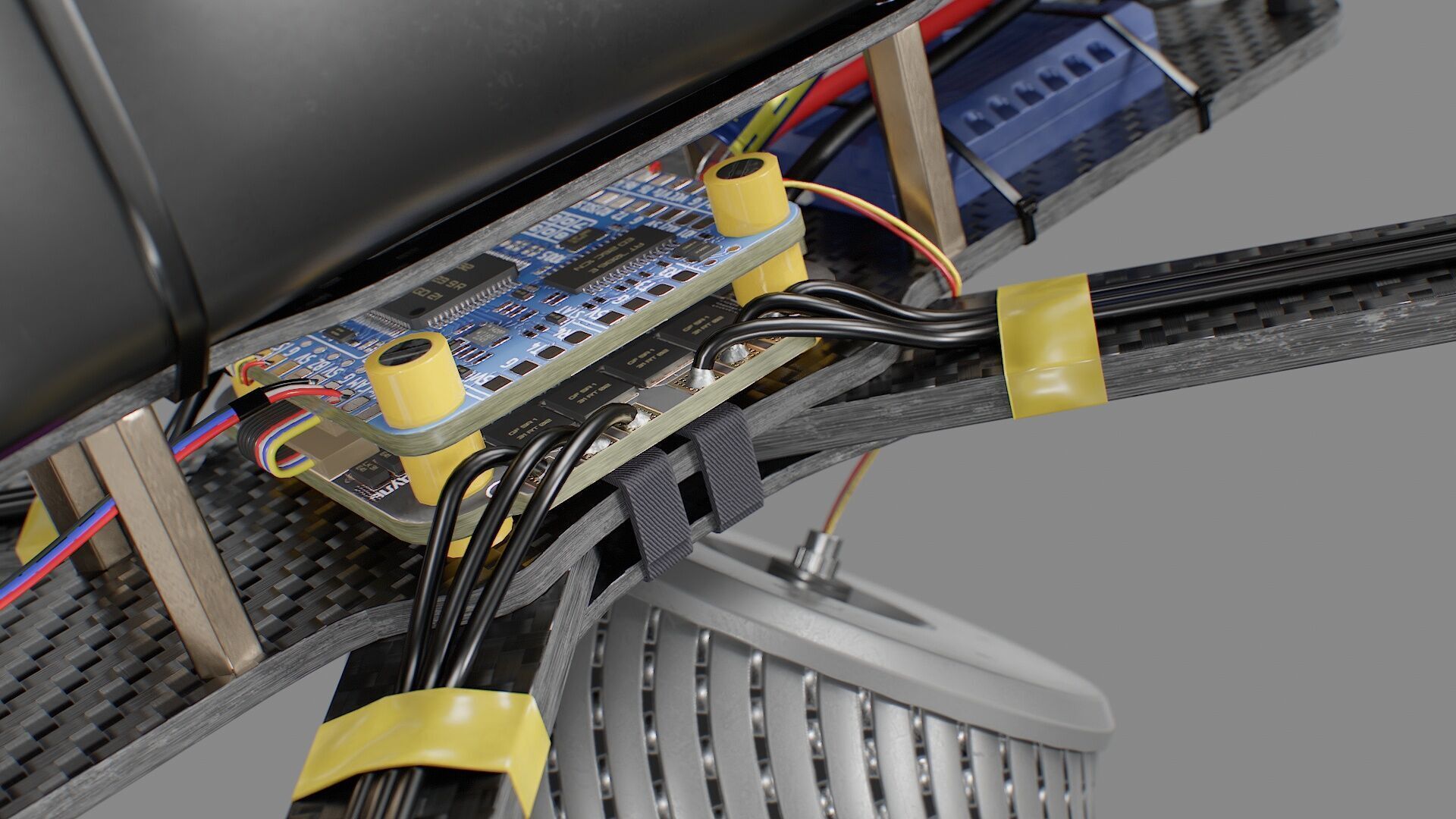 Combat FPV Drone  Kamikaze 7 Inches Low-poly 3D model_19