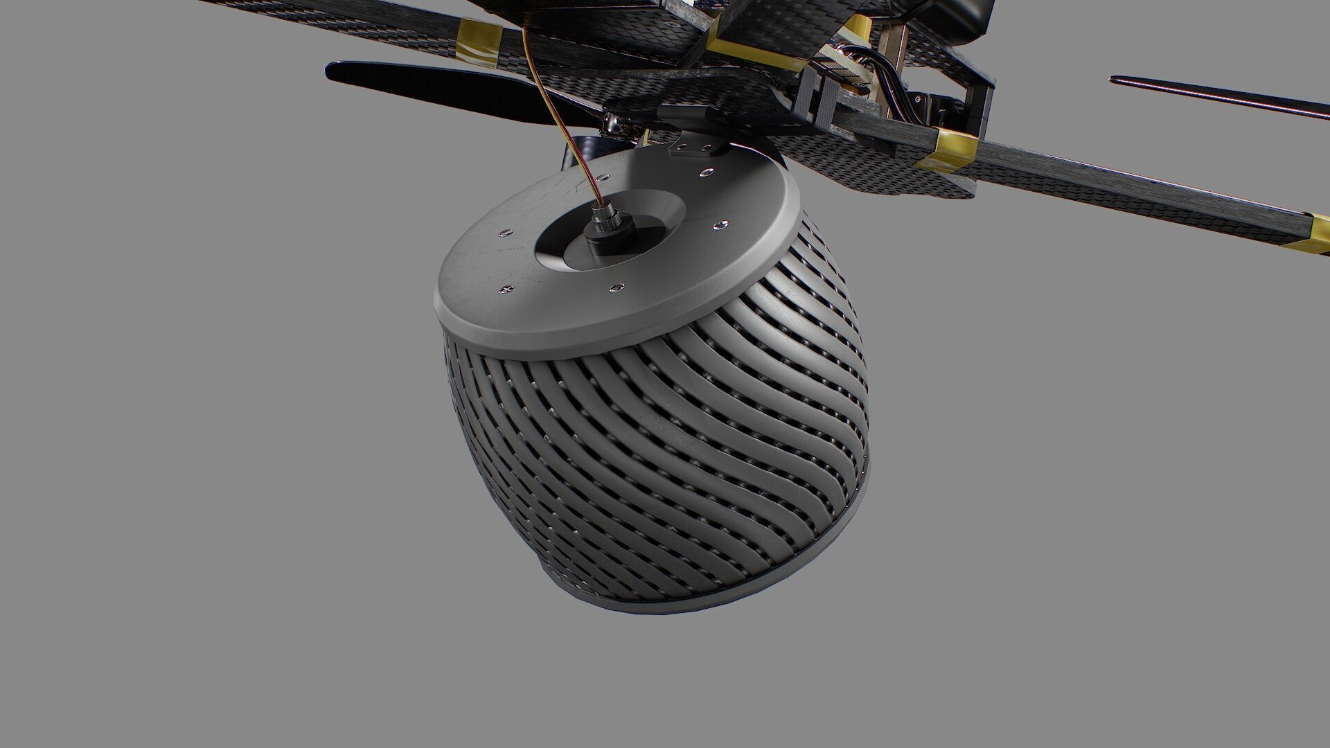 Combat FPV Drone  Kamikaze 7 Inches Low-poly 3D model_9