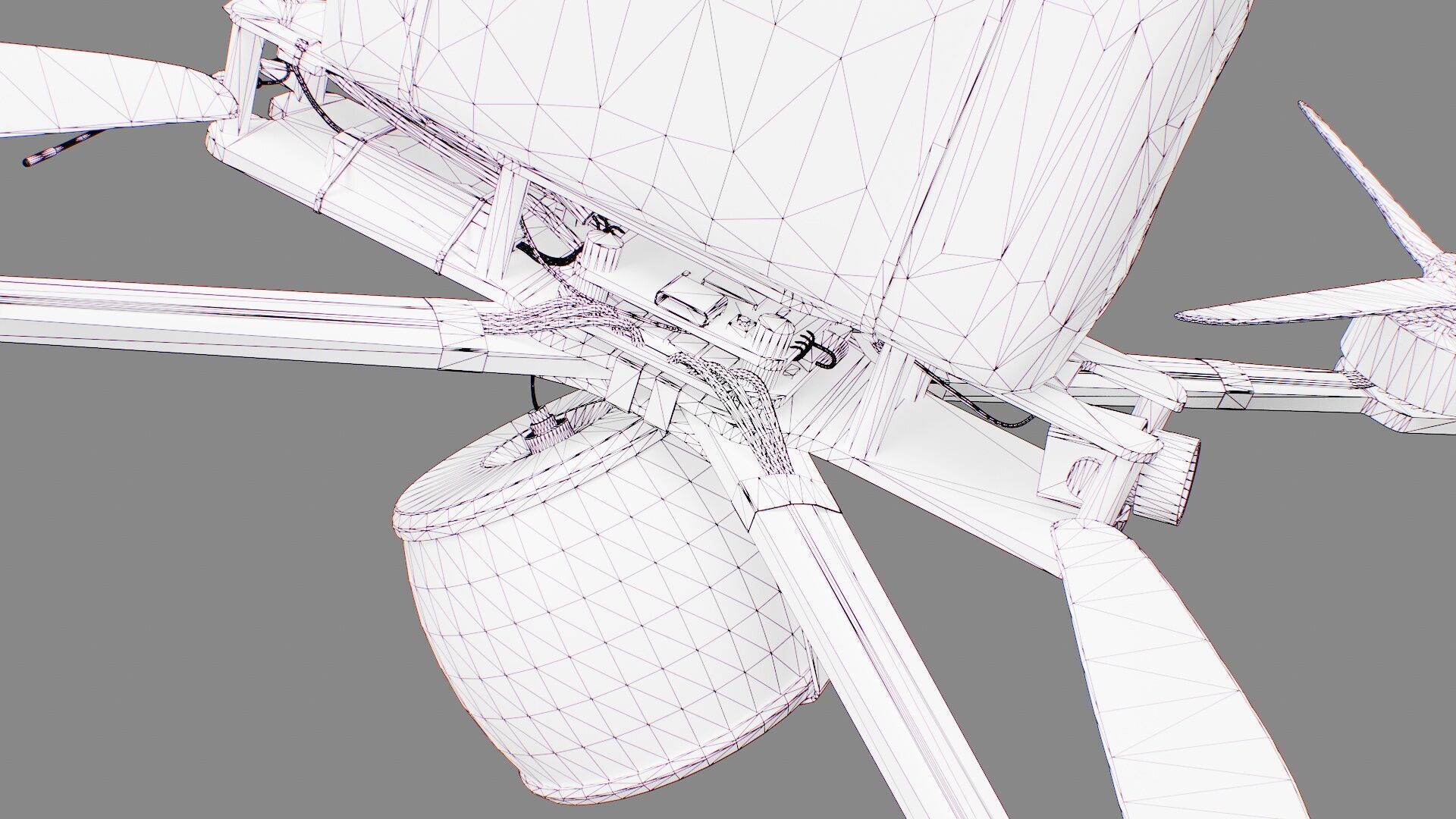 Combat FPV Drone  Kamikaze 7 Inches Low-poly 3D model_11