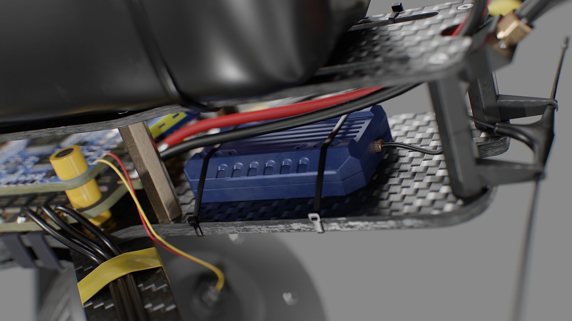 Combat FPV Drone  Kamikaze 7 Inches Low-poly 3D model_16