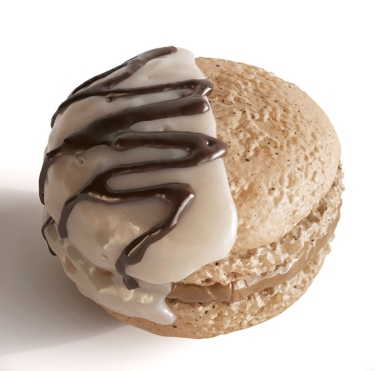 Macarons in box sweets food gift 3D model_11