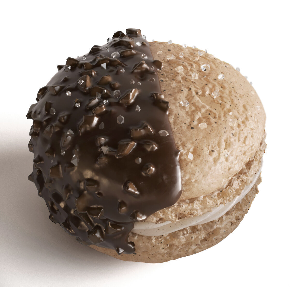 Macarons in box sweets food gift 3D model_8