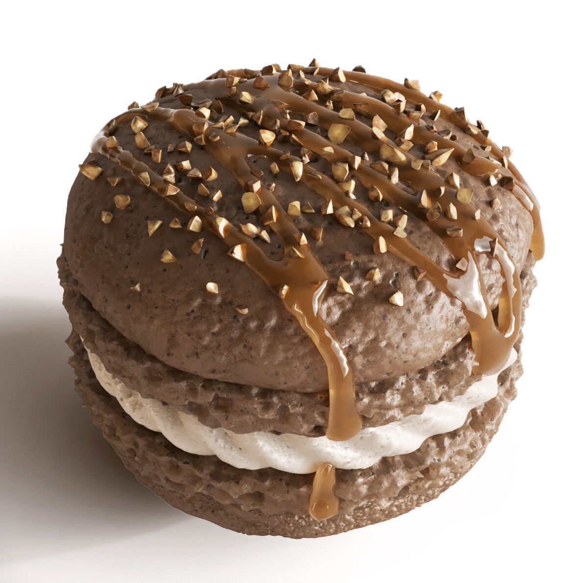 Macarons in box sweets food gift 3D model_4