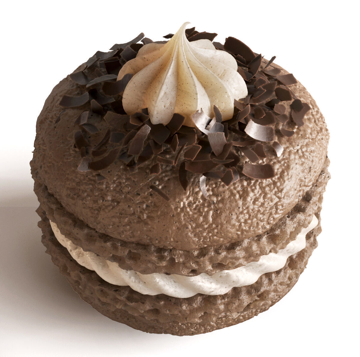 Macarons in box sweets food gift 3D model_5