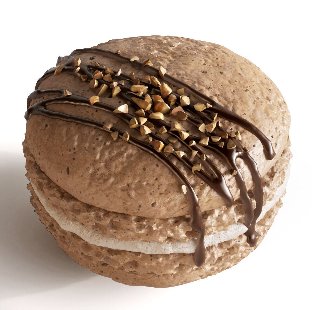 Macarons in box sweets food gift 3D model_6