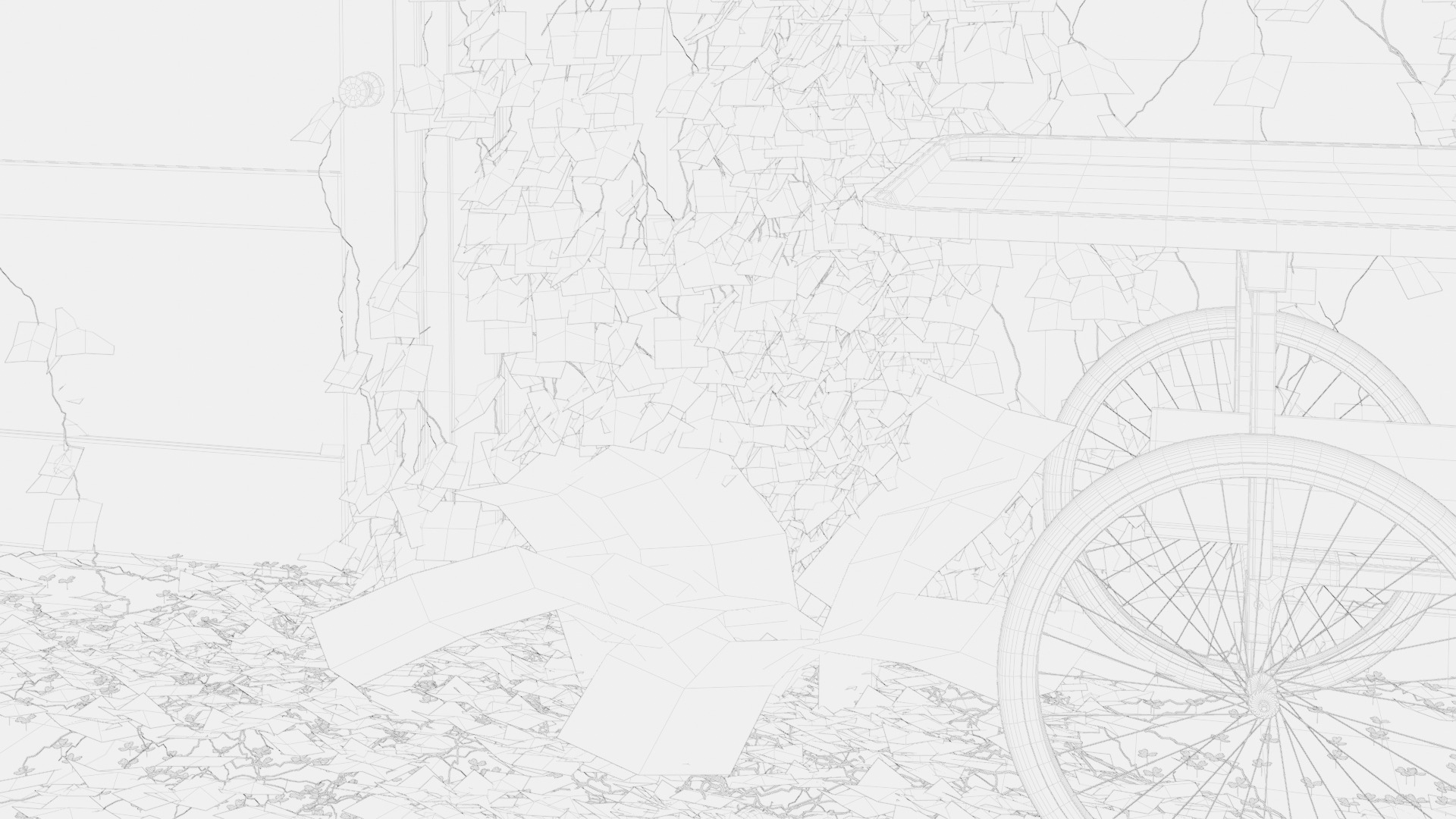 Old Hospital Corridor 3d Scene 3D model_16