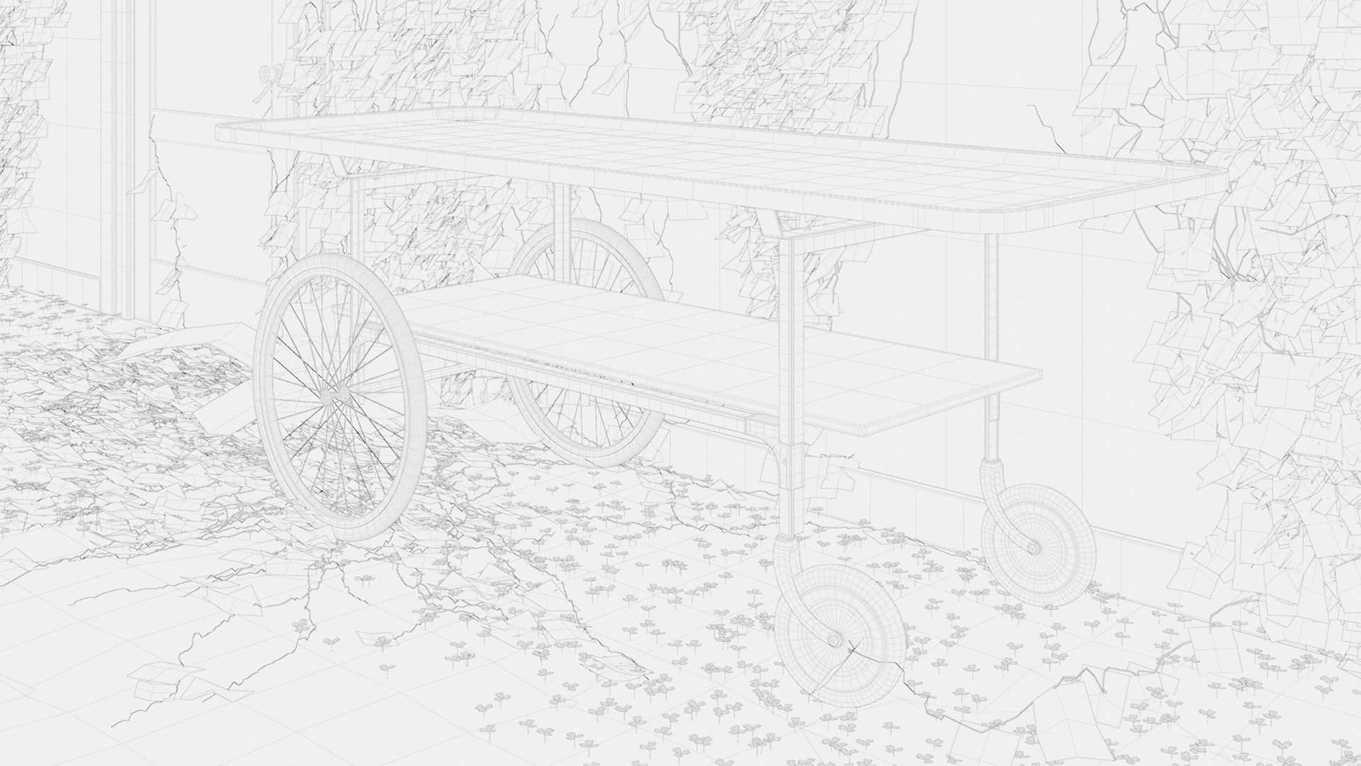 Old Hospital Corridor 3d Scene 3D model_14