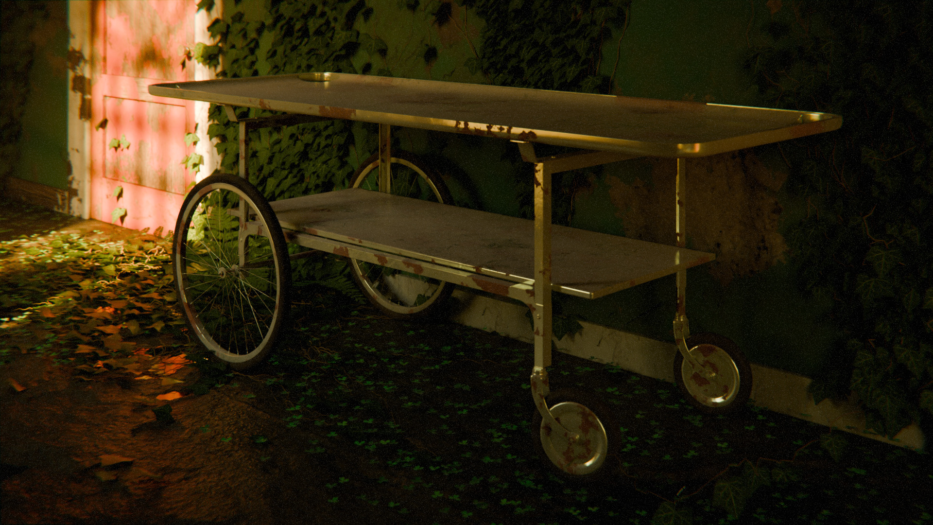 Old Hospital Corridor 3d Scene 3D model_5