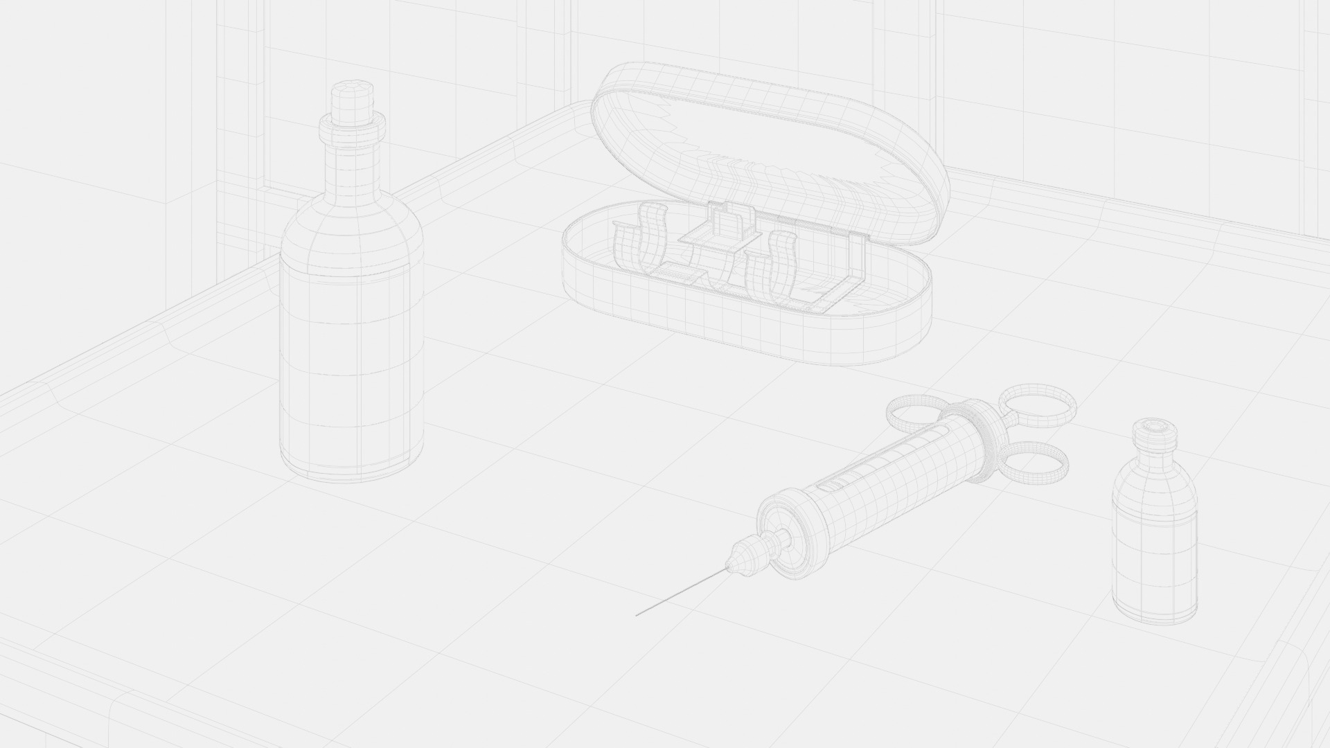 Old Hospital Corridor 3d Scene 3D model_10