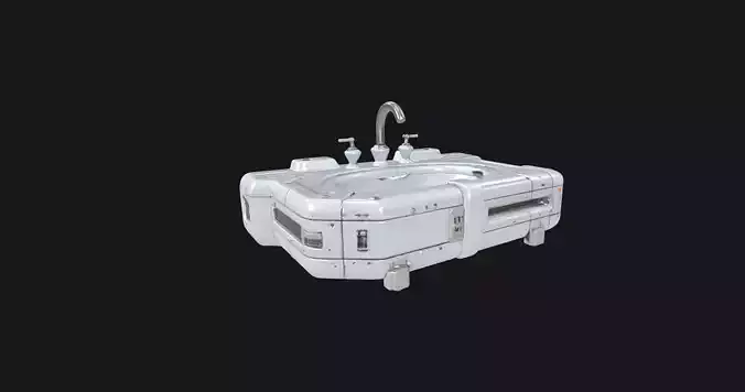 Futuristic Modular SciFi Sink Cyberpunk Spaceship inspired Model