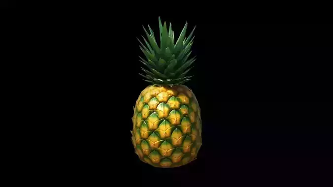 3d Render Ripe Pineapple Fresh Fruit Food