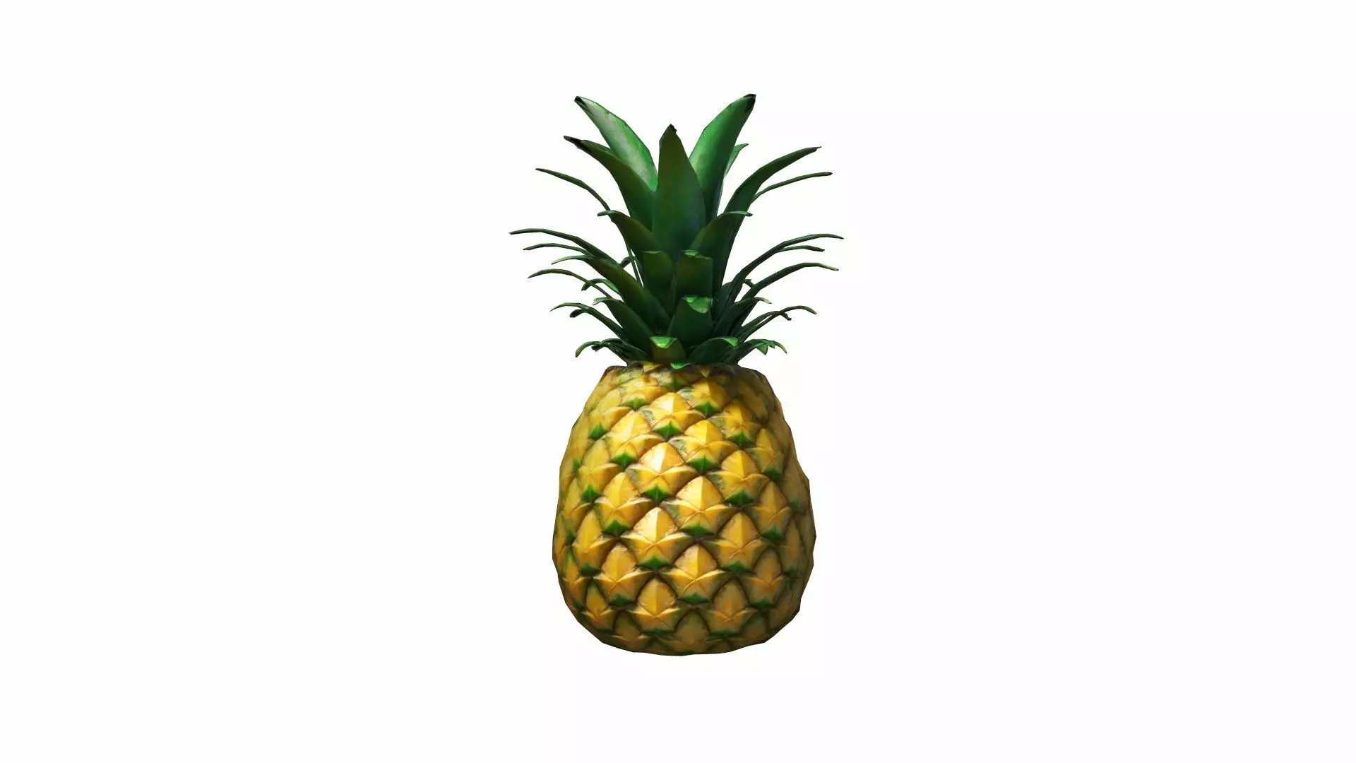 3d Render Ripe Pineapple Fresh Fruit Food 3D model