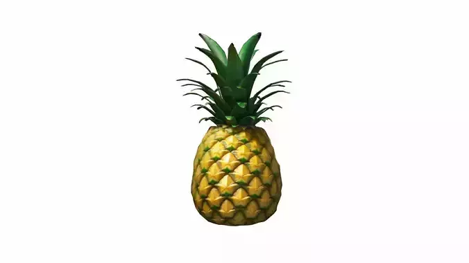 3d Render Ripe Pineapple Fresh Fruit Food