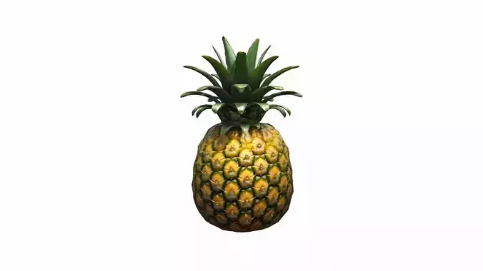 3d Render Ripe Pineapple Fresh Fruit Food