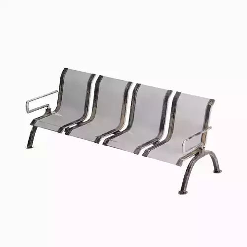 Public Bench 05 Low-poly 3D model
