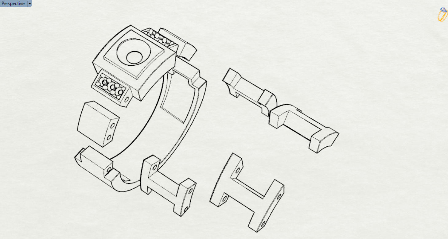 man diamond ring ror0030 3D print model_19