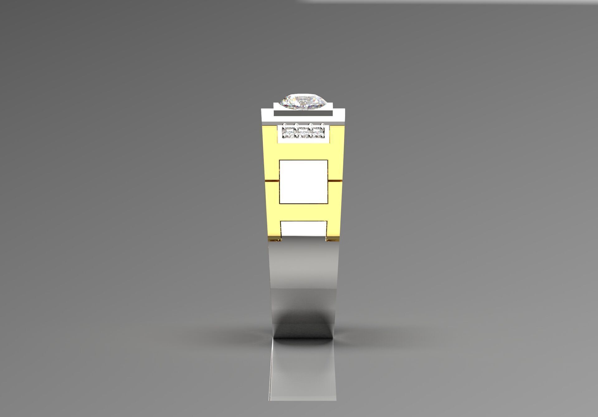 man diamond ring ror0030 3D print model_1