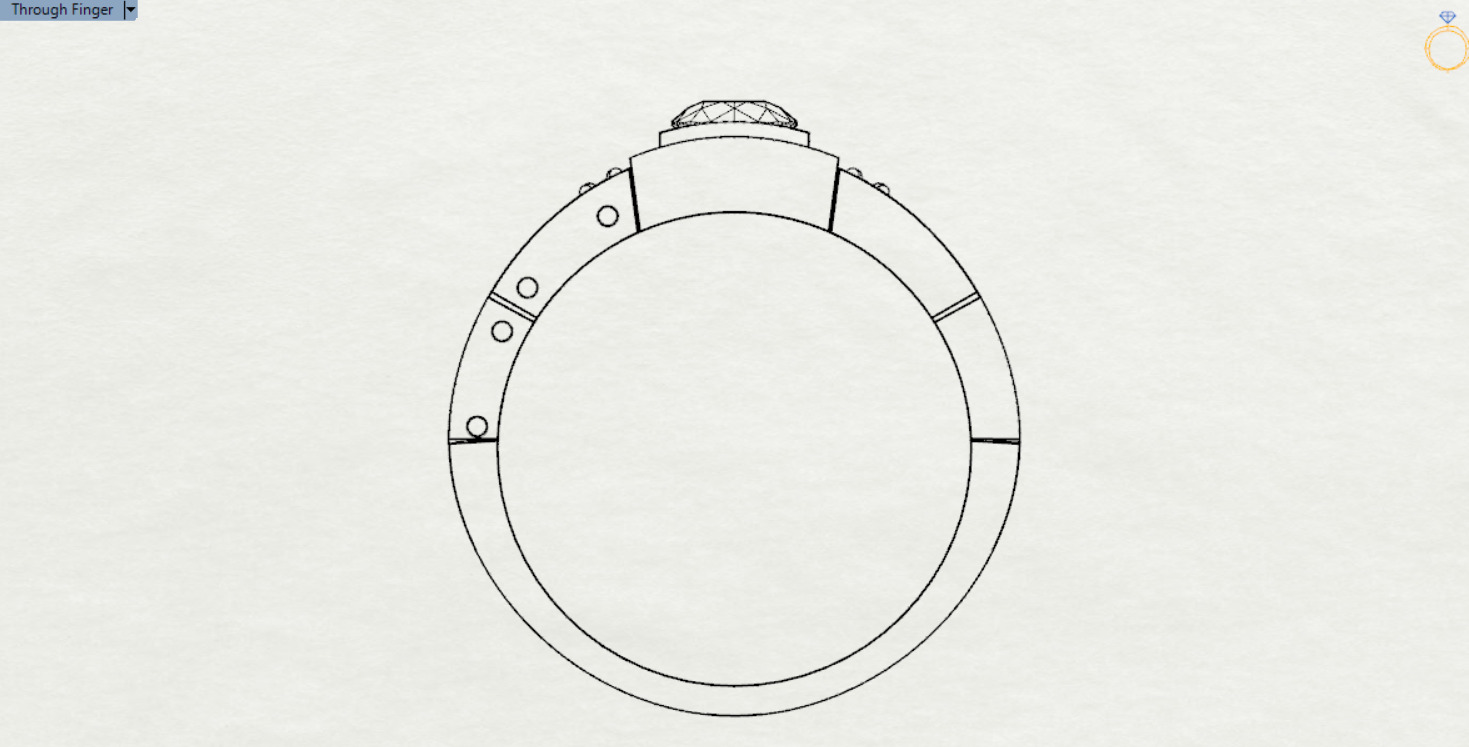 man diamond ring ror0030 3D print model_23