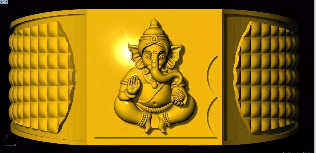 ganesh ring 3dm file 3D model 3D printable | CGTrader