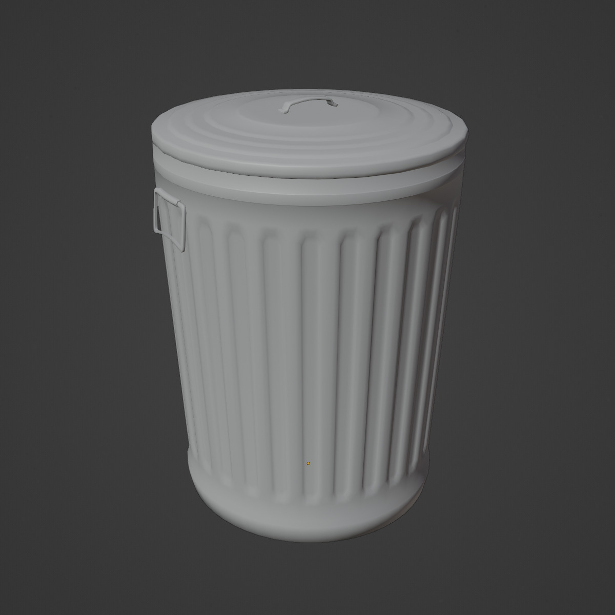Trash Can 04 Low-poly 3D model_9