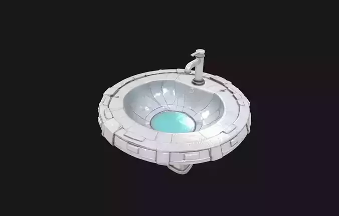 Symbiotic Biolab Sink Alien Ecosystem Inspired 3D