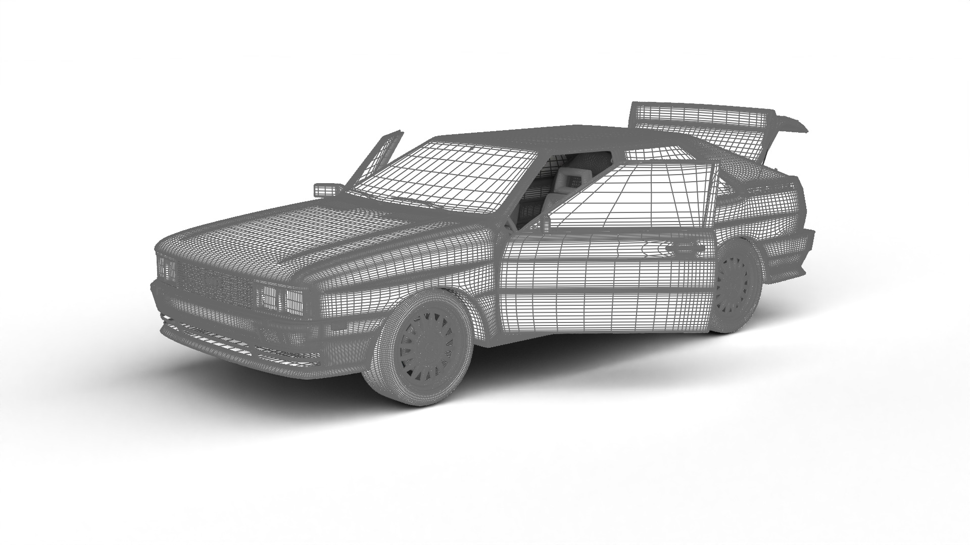 Audi Quattro UR 20v 1980 HQ 3d model 3D model_25