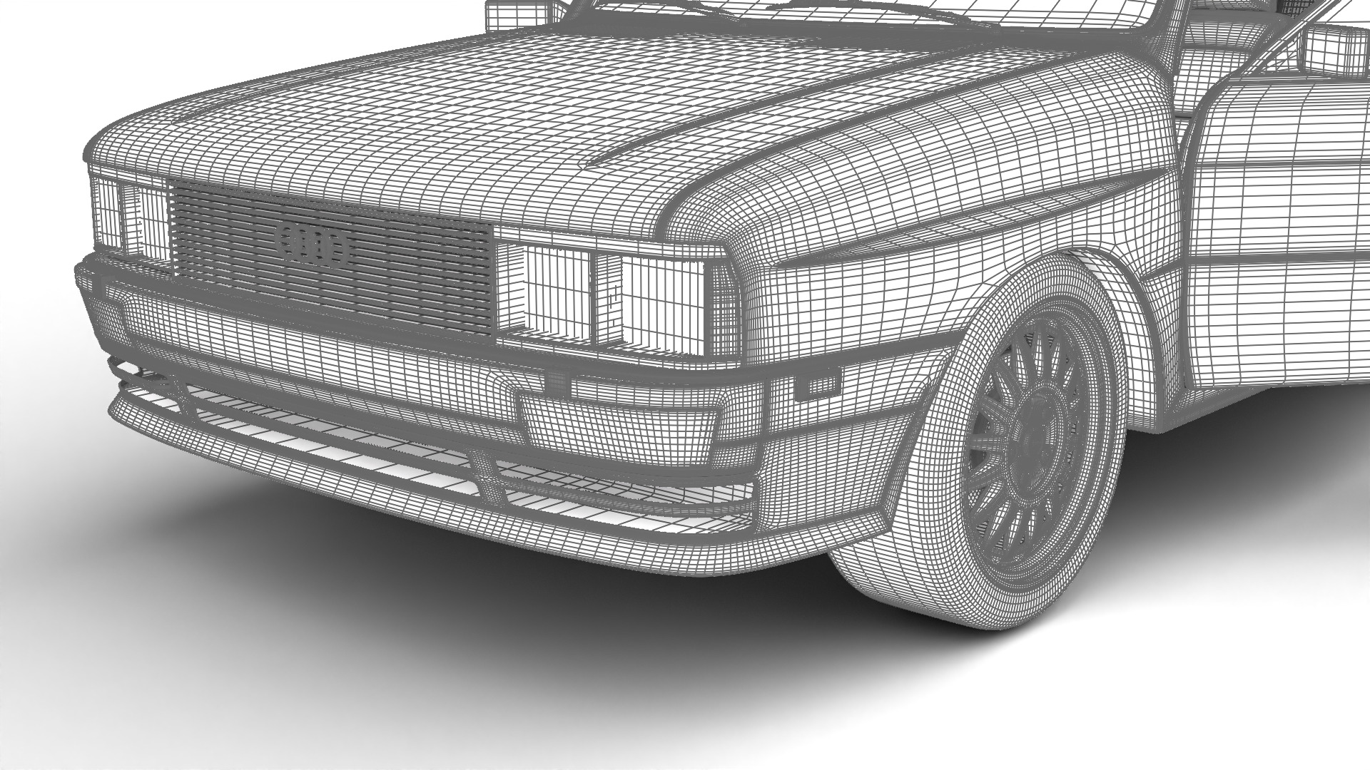 Audi Quattro UR 20v 1980 HQ 3d model 3D model_42
