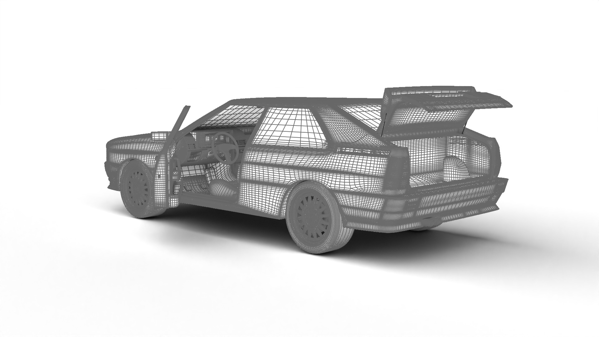 Audi Quattro UR 20v 1980 HQ 3d model 3D model_31