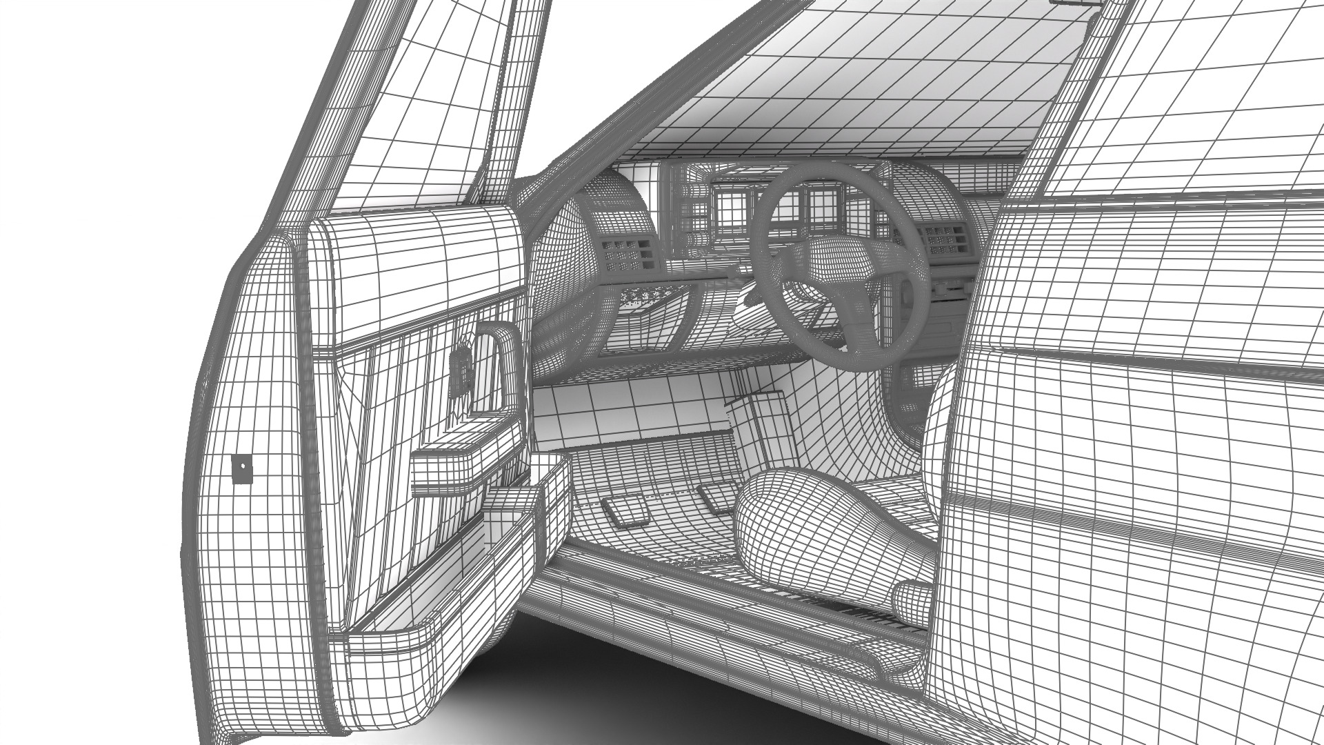 Audi Quattro UR 20v 1980 HQ 3d model 3D model_43