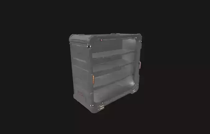 Quantum Flux Storage Array Morphogenic Cabinet Low-poly 3D model