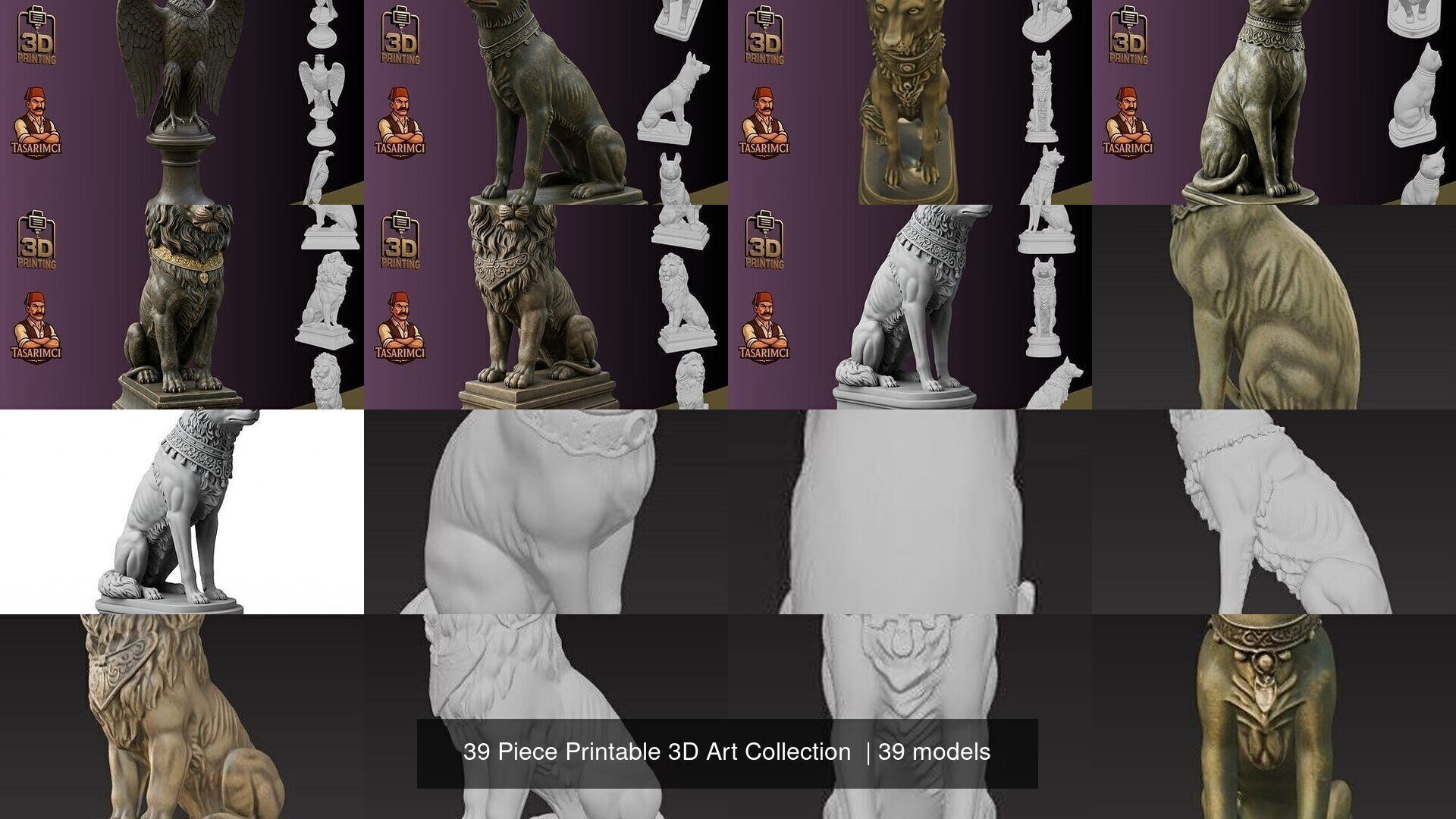 39 Piece Printable 3D Art Collection  _5